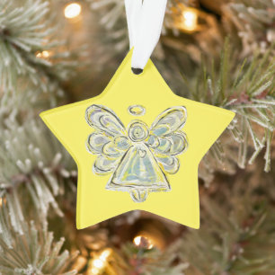 White Guardian Angel Christmas Pendant Ornaments