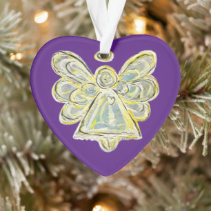 White Guardian Angel Christmas Pendant Ornaments