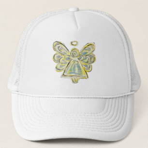 White Guardian Angel Custom Art Cap or Hat