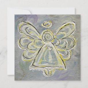 White Guardian Angel Custom Invites or Invitation