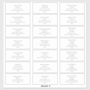 White Guest Address Labels