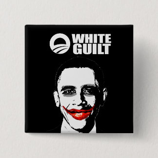 WHITE GUILT 15 CM SQUARE BADGE