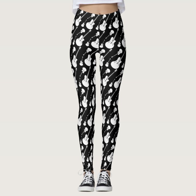 White Guitar Leggings (Front)