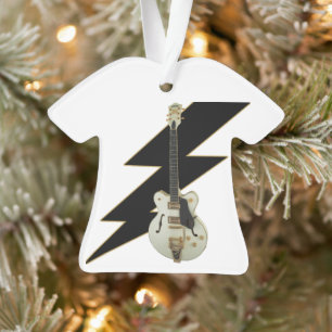 White Guitar Ornament