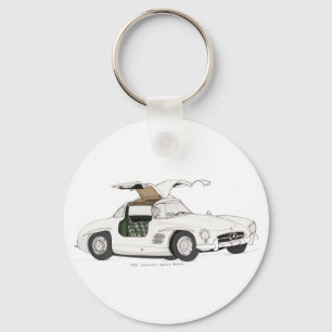 White Gullwing Key Ring