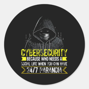 White Hacker For Cyber Warrior And Ethical Hacker Classic Round Sticker
