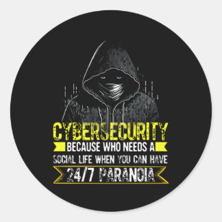 White Hacker For Cyber Warrior And Ethical Hacker Classic Round Sticker