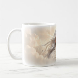 White Hair Woman Cloud Castle Journey Mug