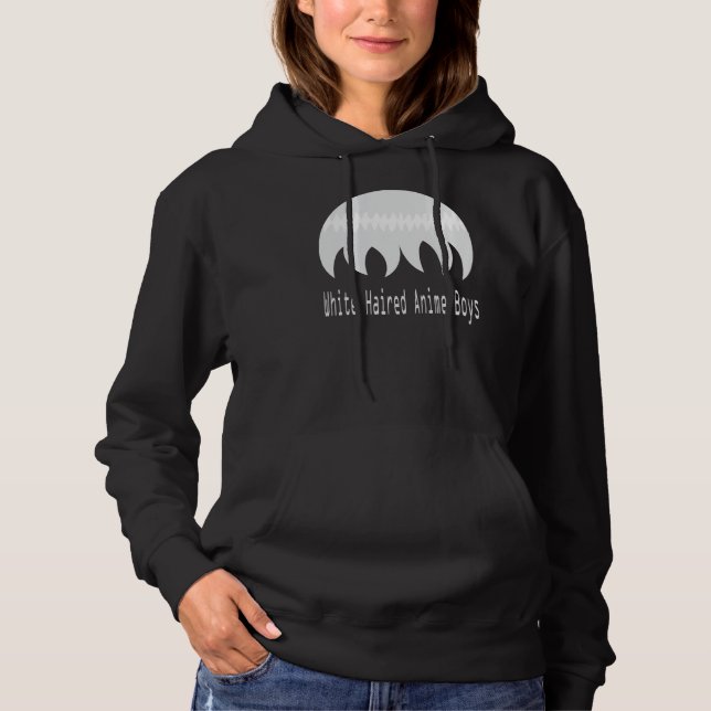 White haired anime boys hoodie (Front)