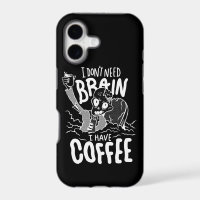 white halloween coffee drinking zombie