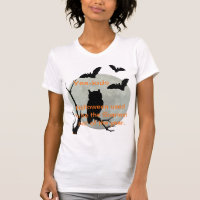 White Halloween Owl & Bats