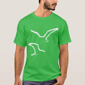 White Hand Drawn Doodle Flying Seagull Birds frien T-Shirt