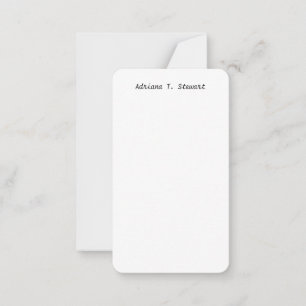 White Handwriting Professional Elegant Simple Card