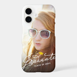 White Handwriting Script Graduate Photo Graduation