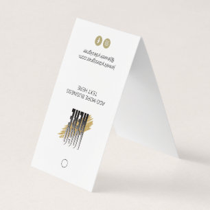 white Hanging Display Price Tag with QR and Logo