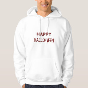 White Happy Halloween Hoodie Will Trick for Treats
