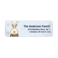 White Hare Arctic Freeze Animals Address Labels