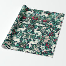 White Hare II Holiday Gift Wrap