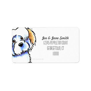 White Havanese Custom Colour Label