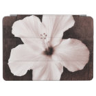 White Hawaiian Hibiscus Sepia Tropical Flower