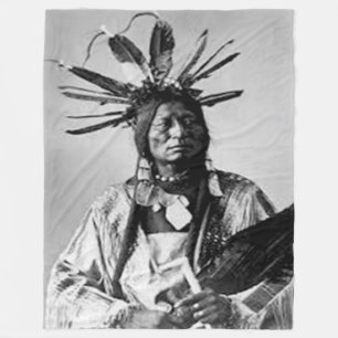WHITE HAWK, Northern Cheyenne - 1876 Fleece Blanket