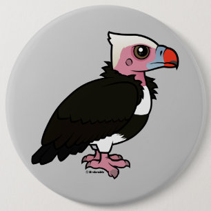 White-headed Vulture 6 Cm Round Badge