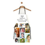 White Heart Best Baker Chef Grandma Photo Collage Apron<br><div class="desc">This cute and sweet apron is perfect for any grandma. It features 13 customisable photos of her beautiful grandchildren. It also features the quote, "Proud Grandma. Best baker and chef, sprinkling every grandchild with love and affection, " in black handwritten cursive typography and grey heart on top of a white...</div>