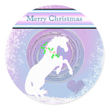 White Heart Horses V Holiday (Pink/Lav Swirl)