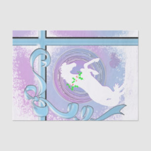 White Heart Horses V Holiday (Pink/Lav Swirl/Wind) Tissue Paper