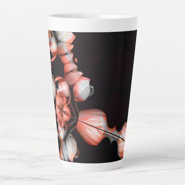 "White heart in black from sun" Latte Mug (Front)