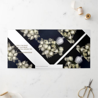 "White heart in black" & Time Journey Tri-Fold Holiday Card