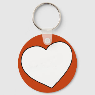 White Heart - Keychain