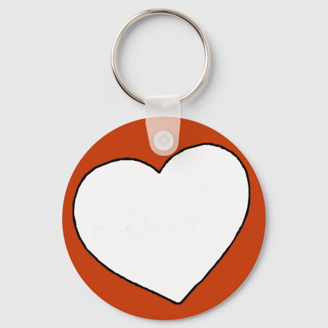 White Heart - Keychain (Front)