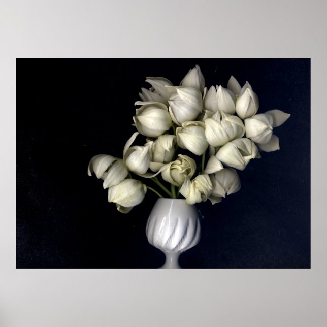 White heart on black poster (Front)