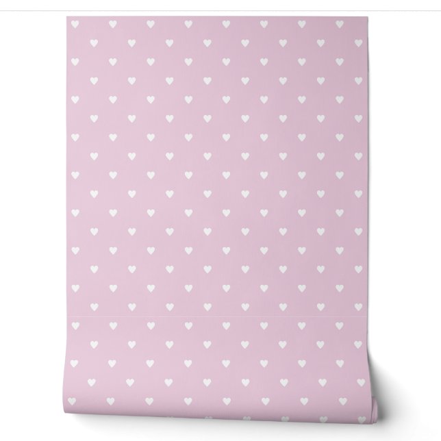 white heart pattern wallpaper (Unrolling)