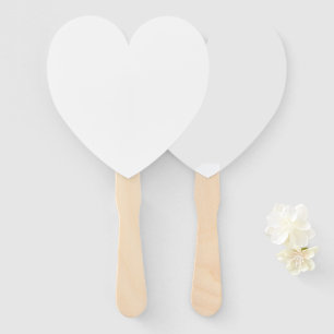 White Heart Program Hand Fan