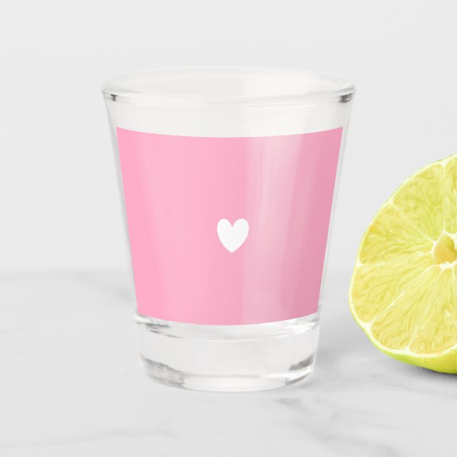 White Heart Shot Glass (Front)
