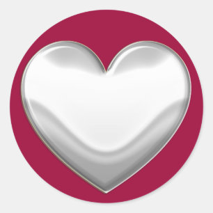 White Heart Stickers