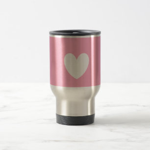 White Heart Travel/Commuter Mug