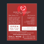White Hearted Tooth Logo Dentistry, Dentist Advert Flyer<br><div class="desc">White Hearted Tooth Logo,  Dentistry,  Dentist Advertising Flyer by The Business Card Store.</div>