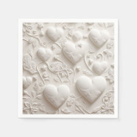 White Hearts (Embossed Look)