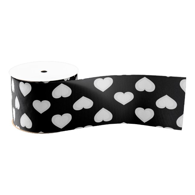White Hearts Grosgrain Ribbon (Spool)