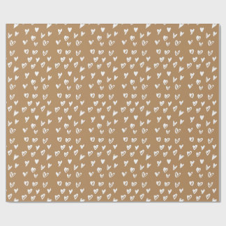 White hearts wrapping paper