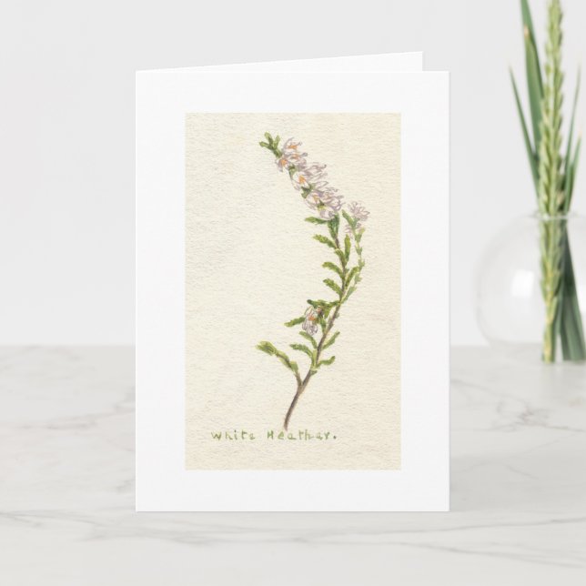 White Heather Card (Front)