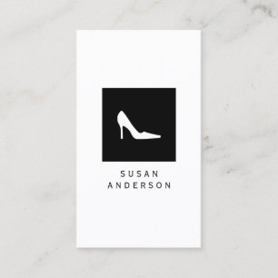 White Heel Shoe Logo Business Card