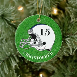 White Helmet Christmas   Ceramic Tree Decoration