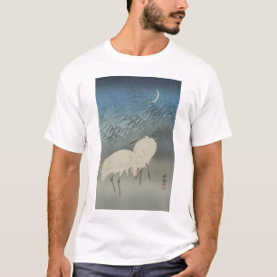 White Herons and Moon, Ohara Koson T-Shirt