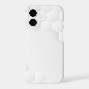 white hexagon abstract