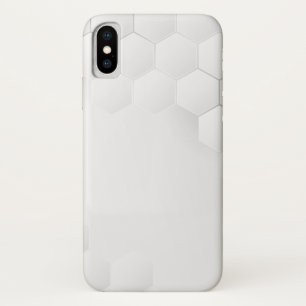 white hexagon abstract iPhone x case