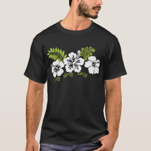 White hibiscus and leaves T-Shirt